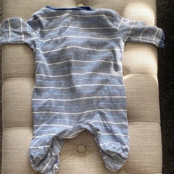 🩵 Disney Mickey Mouse Blue Striped Footie 🩵 - Picture 5 of 5